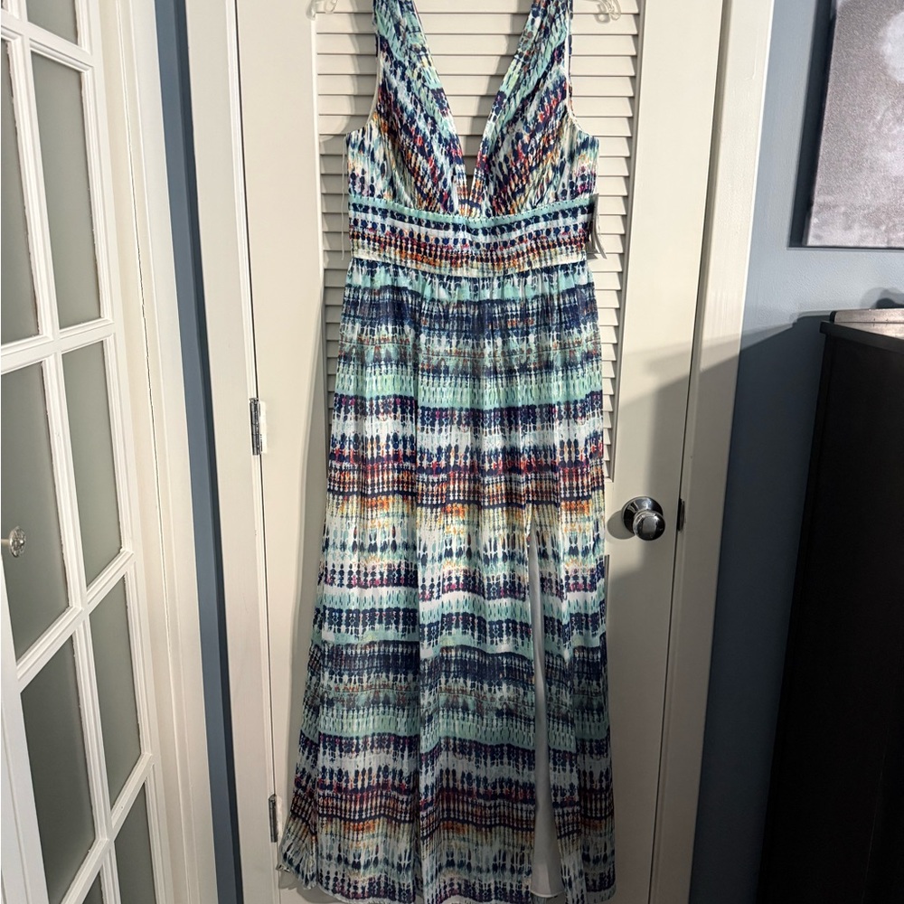 Aidan Mattox Multicolor Striped Dress • Size 10